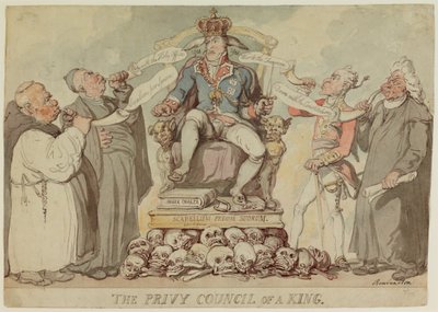 The Privy Council of a King by Thomas Rowlandson